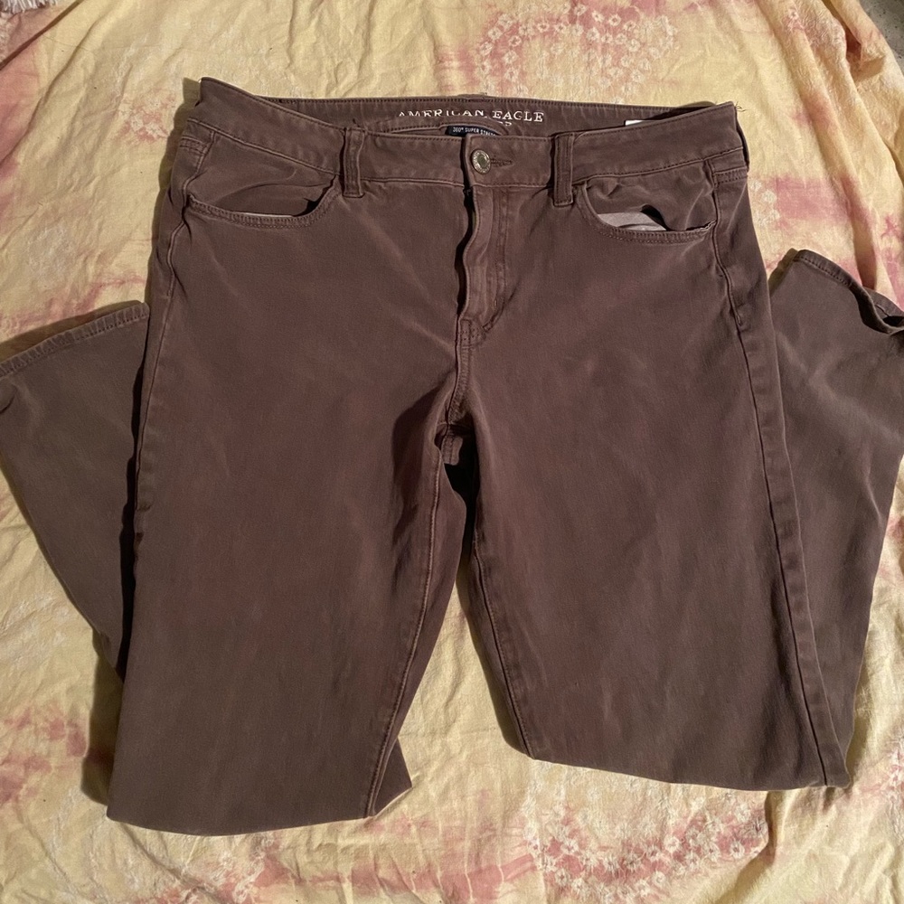 khaki/tan jeggings! worn once
